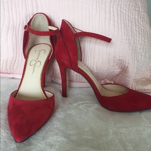 Jessica Simpson Red Suede heels